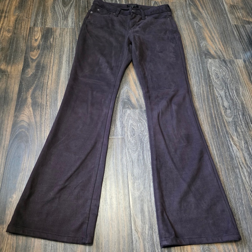 Banana Republic Women 28/6 Low Rise Bootcut Vegan Suede Pants Costa Coffee Brown